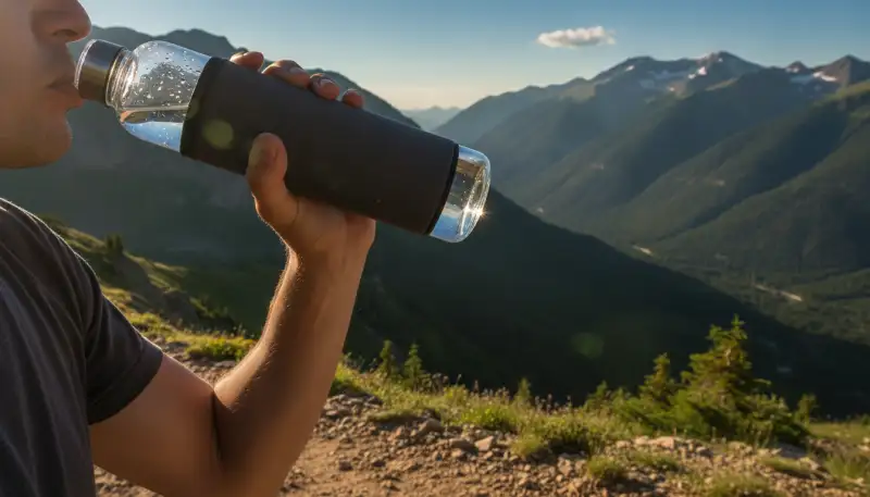 Glas Trinkflasche: Reinheit für Unterwegs